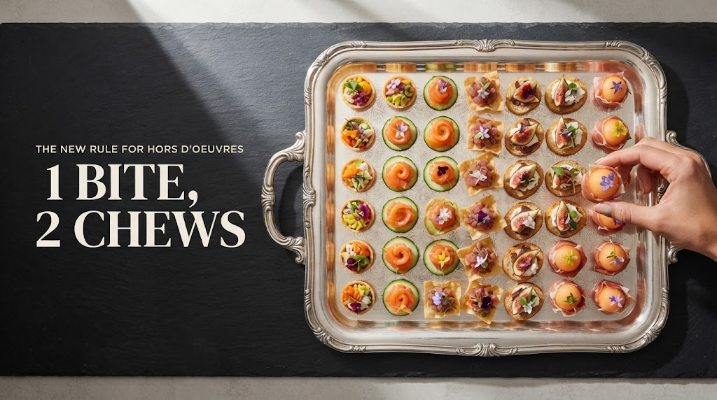New Survey Sets Maximum Size for Hors d'Oeuvres: One Bite, Two Chews
